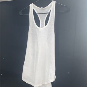 PINK white racer back tank top!